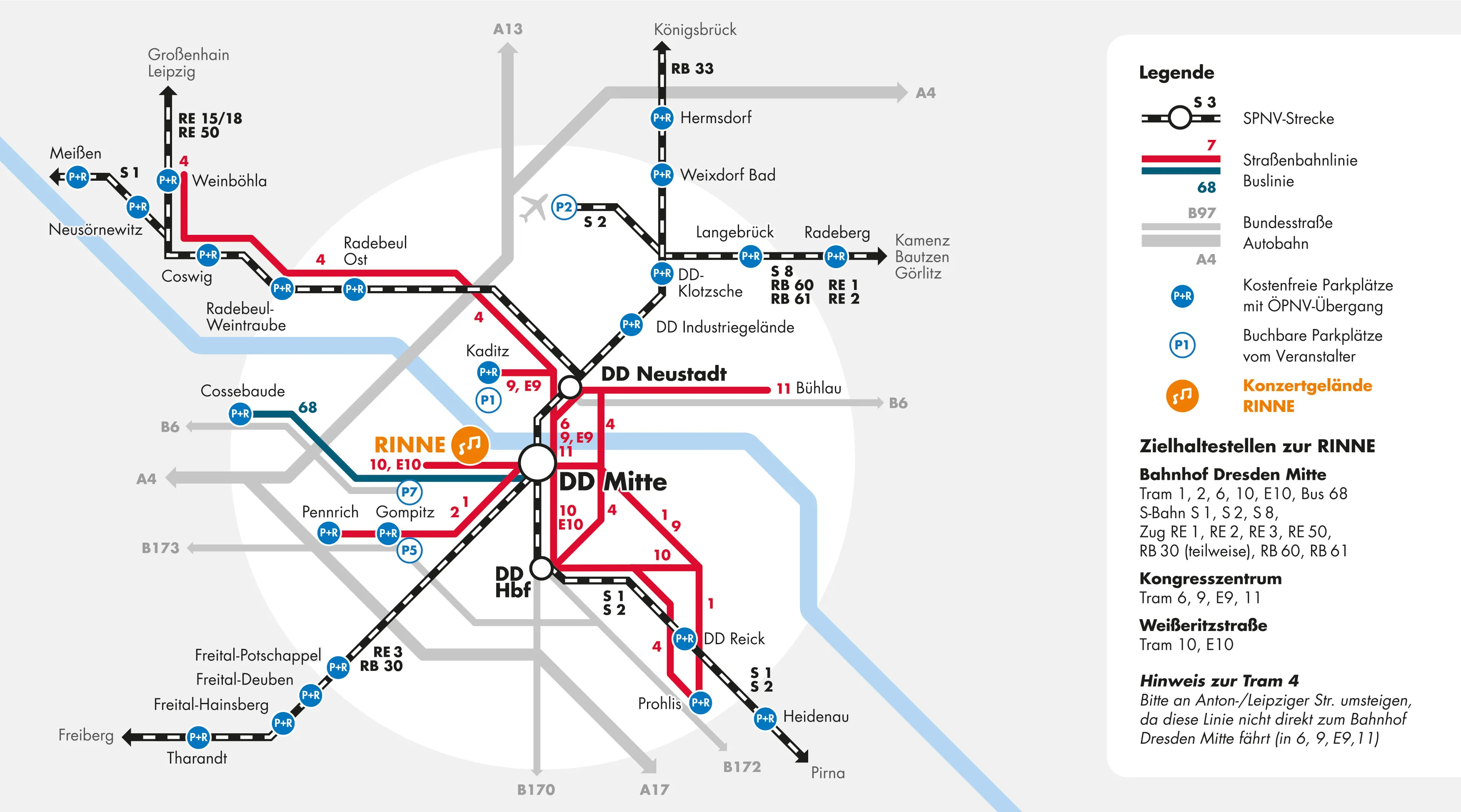 Anfahrt mit den öffentlichen Verkehrsmitteln